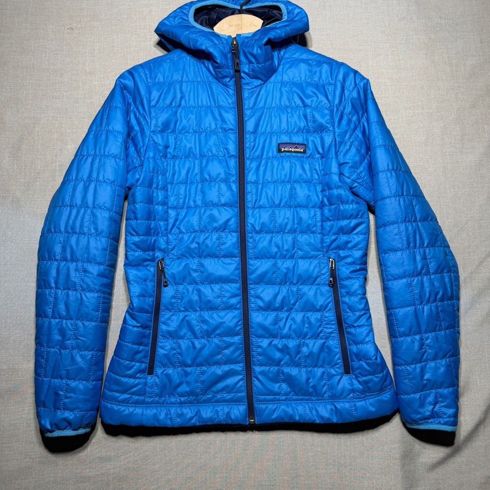 Patagonia Nano Puff Jacket Womens XS Blue 84227 Quilted Insulated Hooded